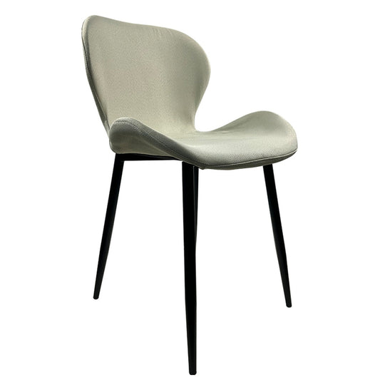 Καρέκλα Τραπεζαρίας ArteLibre RIOJA Sand/Μαύρο Ύφασμα/Μέταλλο 46x50x80cm - Hippiehome.gr