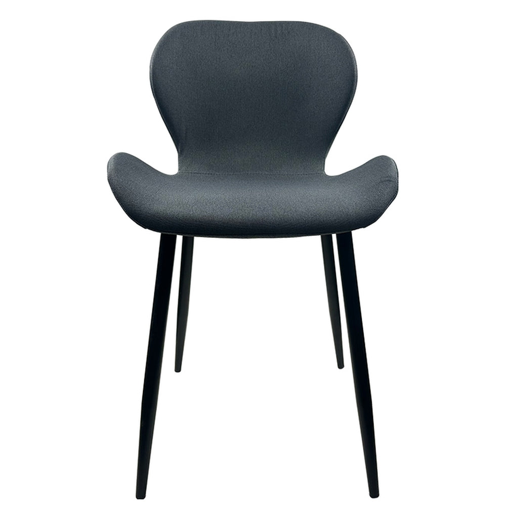 Καρέκλα Τραπεζαρίας ArteLibre RIOJA Γκρι/Μαύρο Ύφασμα/Μέταλλο 46x50x80cm - Hippiehome.gr