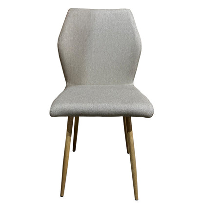 Καρέκλα Τραπεζαρίας ArteLibre LAGOA Ανοιχτό Καφέ/Φυσικό Ύφασμα/Μέταλλο 46x57x86cm - Hippiehome.gr