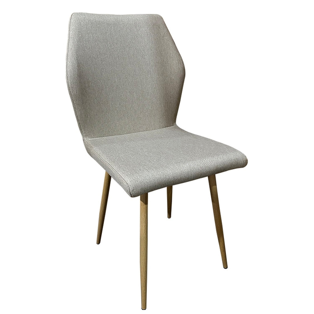 Καρέκλα Τραπεζαρίας ArteLibre LAGOA Ανοιχτό Καφέ/Φυσικό Ύφασμα/Μέταλλο 46x57x86cm - Hippiehome.gr