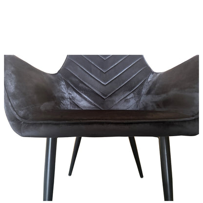 Καρέκλα Τραπεζαρίας ArteLibre FLORITA Μαύρο Βελούδο/Μέταλλο 55x57x84cm - Hippiehome.gr