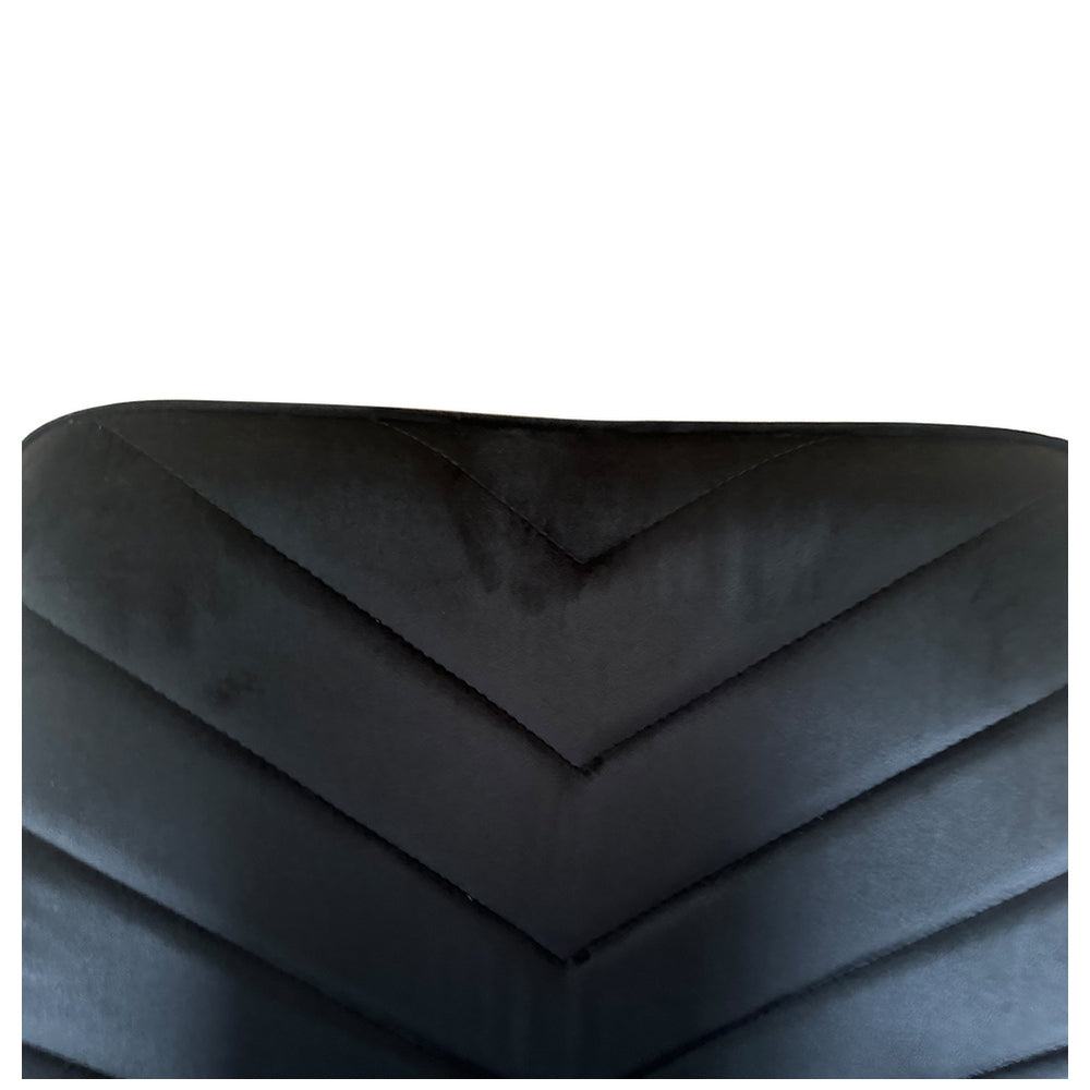 Καρέκλα Τραπεζαρίας ArteLibre FLORITA Μαύρο Βελούδο/Μέταλλο 55x57x84cm - Hippiehome.gr