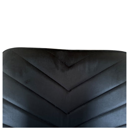 Καρέκλα Τραπεζαρίας ArteLibre FLORITA Μαύρο Βελούδο/Μέταλλο 55x57x84cm - Hippiehome.gr