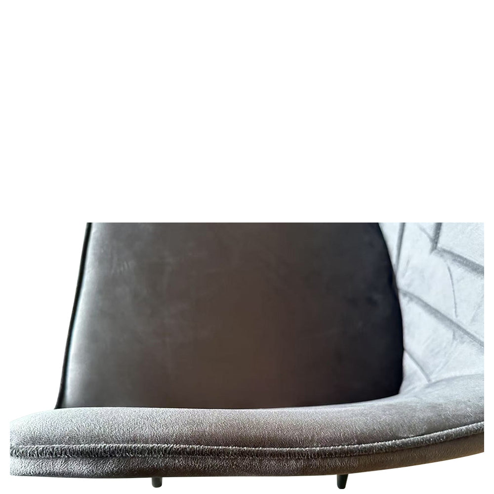 Καρέκλα Τραπεζαρίας ArteLibre FLORITA Γκρι/Μαύρο Βελούδο/Μέταλλο 55x57x84cm - Hippiehome.gr