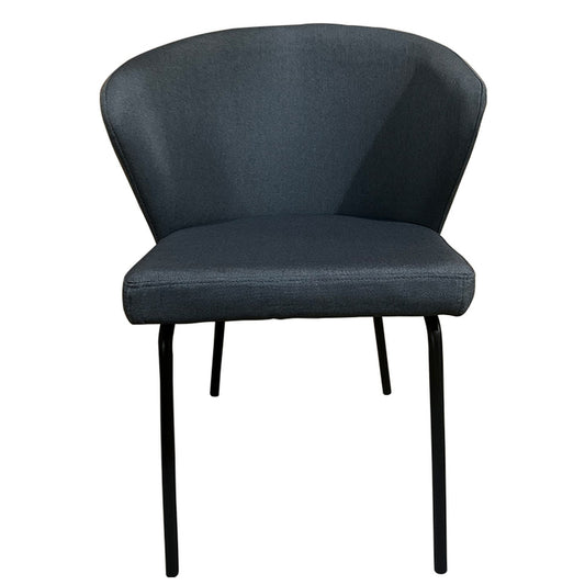 Καρέκλα Τραπεζαρίας ArteLibre JACARANDA Γκρι/Μαύρο Ύφασμα/Μέταλλο 56x56x76cm - Hippiehome.gr