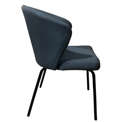 Καρέκλα Τραπεζαρίας ArteLibre JACARANDA Γκρι/Μαύρο Ύφασμα/Μέταλλο 56x56x76cm - Hippiehome.gr