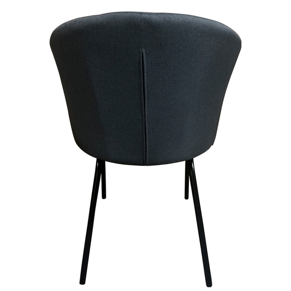 Καρέκλα Τραπεζαρίας ArteLibre JACARANDA Γκρι/Μαύρο Ύφασμα/Μέταλλο 56x56x76cm - Hippiehome.gr