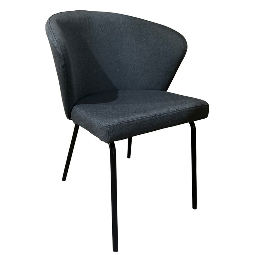 Καρέκλα Τραπεζαρίας ArteLibre JACARANDA Γκρι/Μαύρο Ύφασμα/Μέταλλο 56x56x76cm - Hippiehome.gr