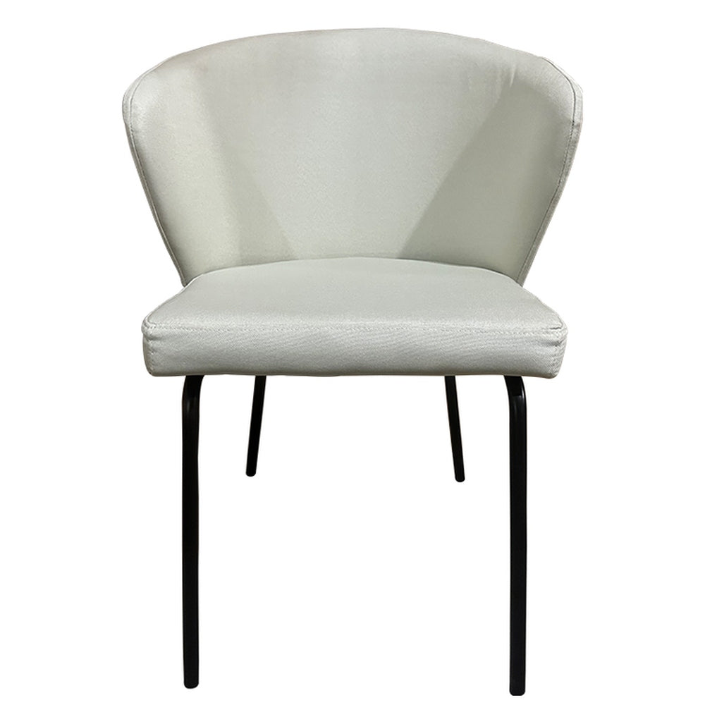 Καρέκλα Τραπεζαρίας ArteLibre JACARANDA Μπεζ/Μαύρο Ύφασμα/Μέταλλο 56x56x76cm - Hippiehome.gr