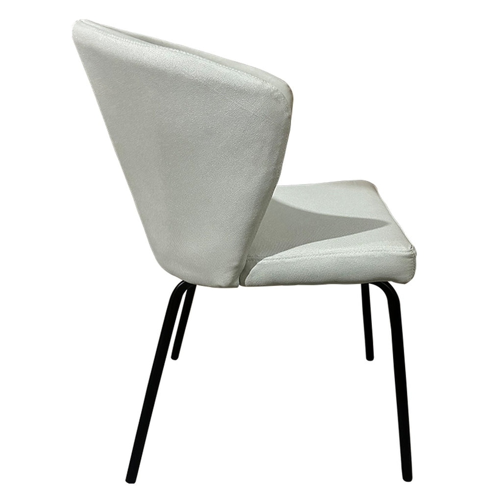 Καρέκλα Τραπεζαρίας ArteLibre JACARANDA Μπεζ/Μαύρο Ύφασμα/Μέταλλο 56x56x76cm - Hippiehome.gr