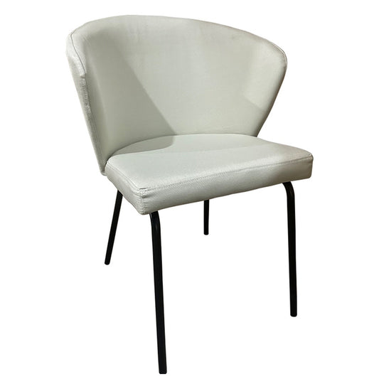 Καρέκλα Τραπεζαρίας ArteLibre JACARANDA Μπεζ/Μαύρο Ύφασμα/Μέταλλο 56x56x76cm - Hippiehome.gr