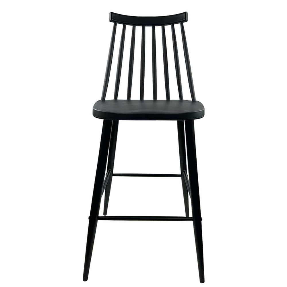 Σκαμπό Bar ArteLibre MARANTA Μαύρο PP/Μέταλλο 45x46x97cm - Hippiehome.gr