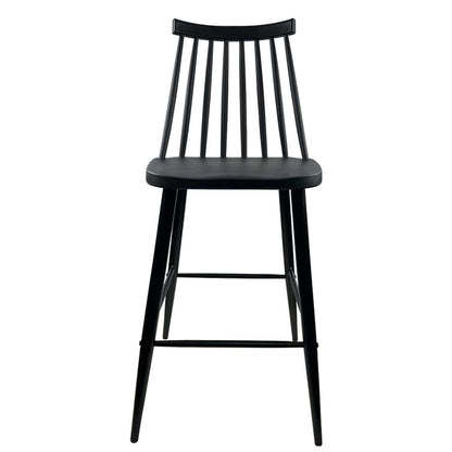 Σκαμπό Bar ArteLibre MARANTA Μαύρο PP/Μέταλλο 45x46x97cm - Hippiehome.gr