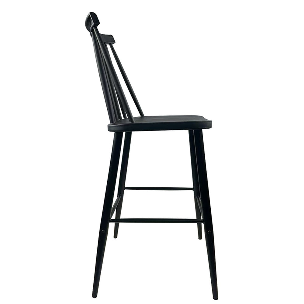 Σκαμπό Bar ArteLibre MARANTA Μαύρο PP/Μέταλλο 45x46x97cm - Hippiehome.gr