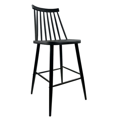 Σκαμπό Bar ArteLibre MARANTA Μαύρο PP/Μέταλλο 45x46x97cm - Hippiehome.gr