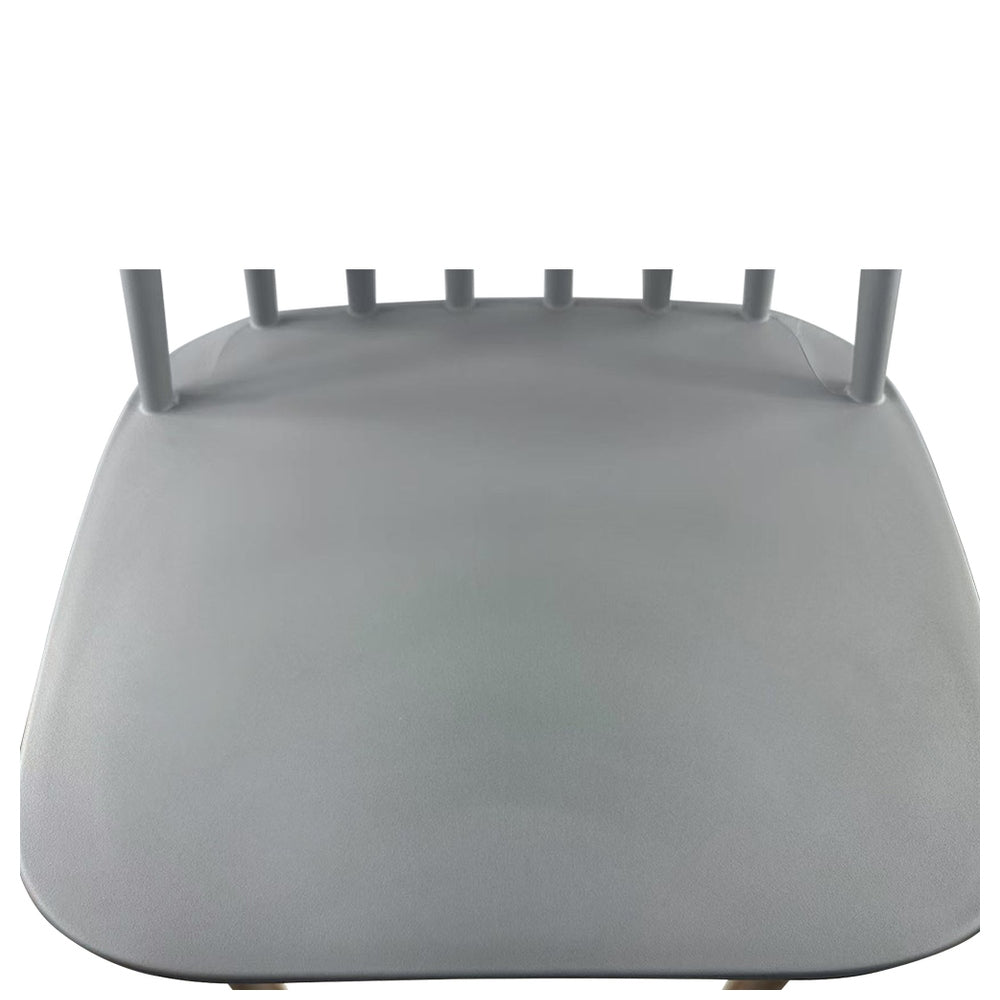 Σκαμπό Bar ArteLibre MARANTA Γκρι/Φυσικό PP/Μέταλλο 45x46x97cm - Hippiehome.gr