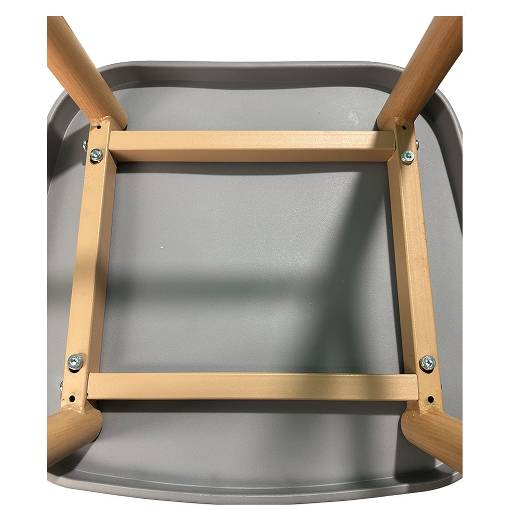 Σκαμπό Bar ArteLibre MARANTA Γκρι/Φυσικό PP/Μέταλλο 45x46x97cm - Hippiehome.gr