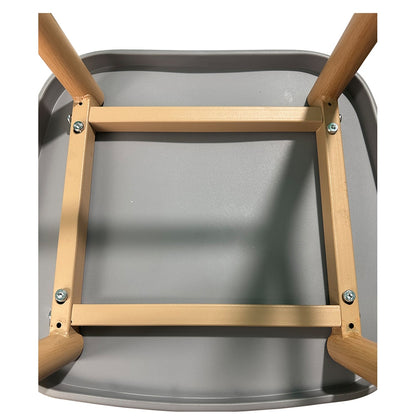 Σκαμπό Bar ArteLibre MARANTA Γκρι/Φυσικό PP/Μέταλλο 45x46x97cm - Hippiehome.gr