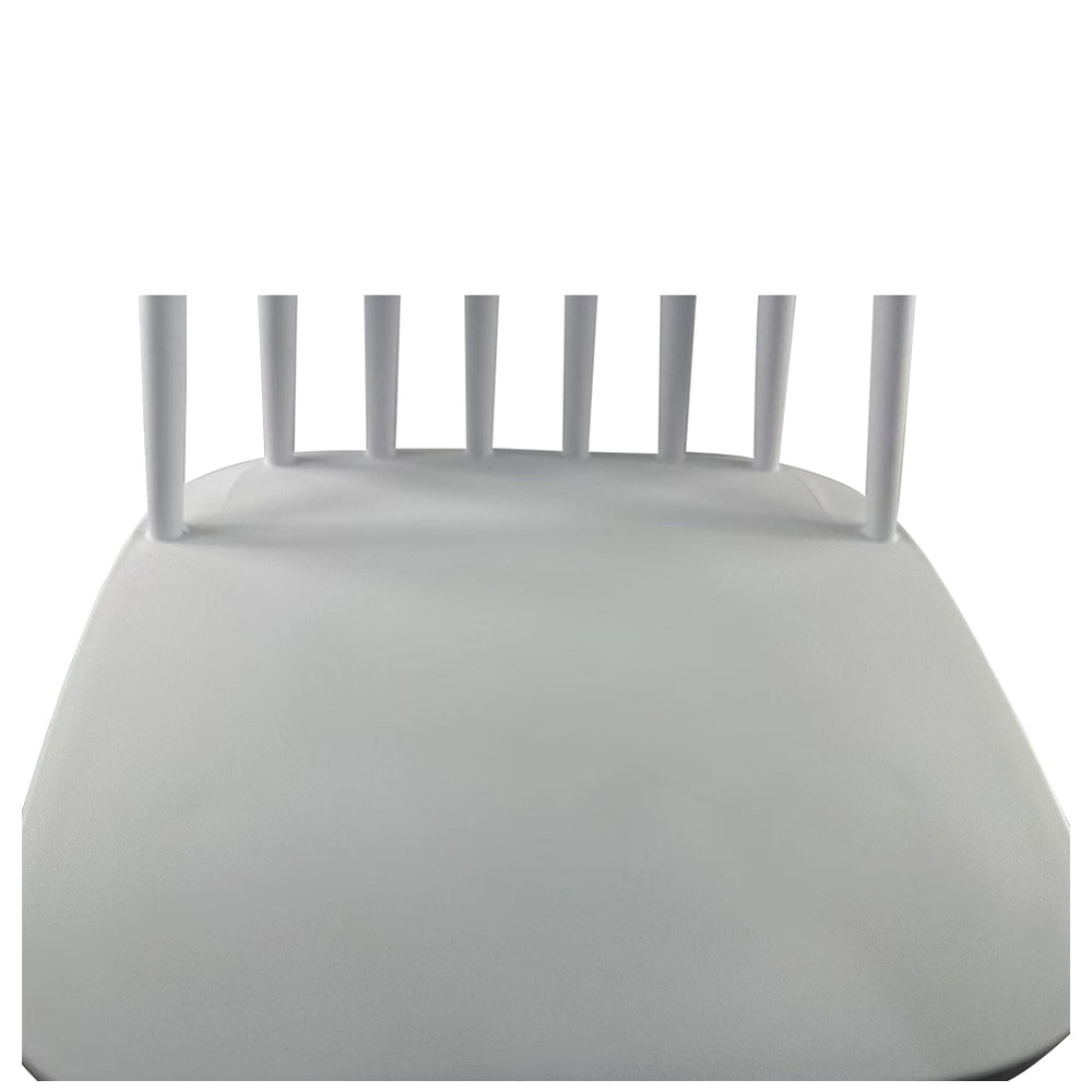 Σκαμπό Bar ArteLibre MARANTA Λευκό/Καρυδί PP/Μέταλλο 45x46x97cm - Hippiehome.gr