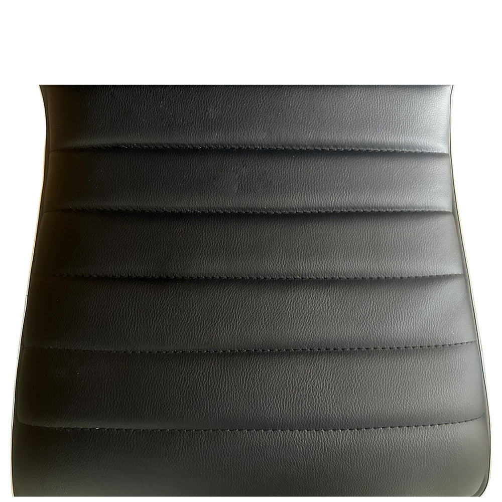 Σκαμπό Bar ArteLibre ENCANTA Μαύρο/Χρώμιο PU/Μέταλλο 41x50x59/94-80/115cm - Hippiehome.gr