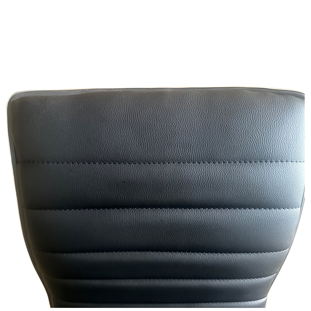 Σκαμπό Bar ArteLibre ENCANTA Μαύρο/Χρώμιο PU/Μέταλλο 41x50x59/94-80/115cm - Hippiehome.gr