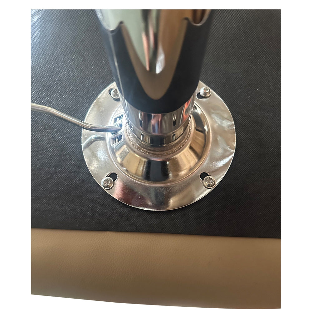 Σκαμπό Bar ArteLibre ENCANTA Λευκό/Χρώμιο PU/Μέταλλο 41x50x59/94-80/115cm - Hippiehome.gr