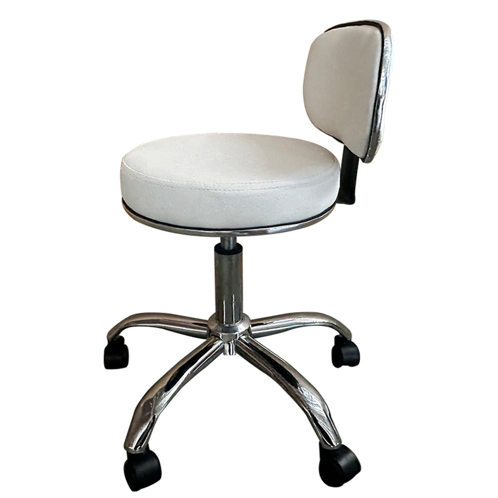 Καρέκλα Εργασίας ArteLibre FIRMEZA Λευκό/Χρώμιο PU/Μέταλλο 47x47x67/78cm - Hippiehome.gr