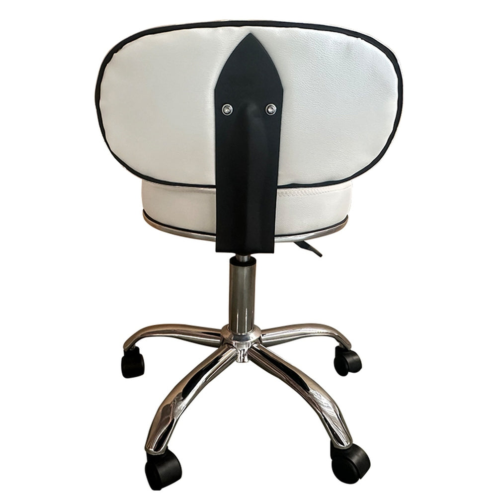 Καρέκλα Εργασίας ArteLibre FIRMEZA Λευκό/Χρώμιο PU/Μέταλλο 47x47x67/78cm - Hippiehome.gr