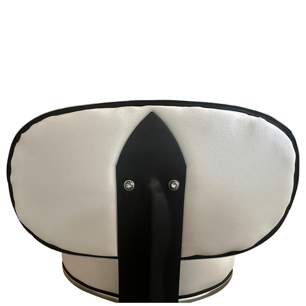 Καρέκλα Εργασίας ArteLibre FIRMEZA Λευκό/Χρώμιο PU/Μέταλλο 47x47x67/78cm - Hippiehome.gr