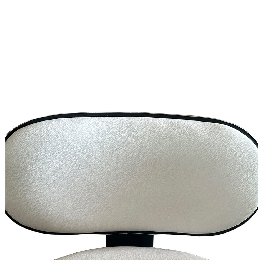 Καρέκλα Εργασίας ArteLibre FIRMEZA Λευκό/Χρώμιο PU/Μέταλλο 47x47x67/78cm - Hippiehome.gr