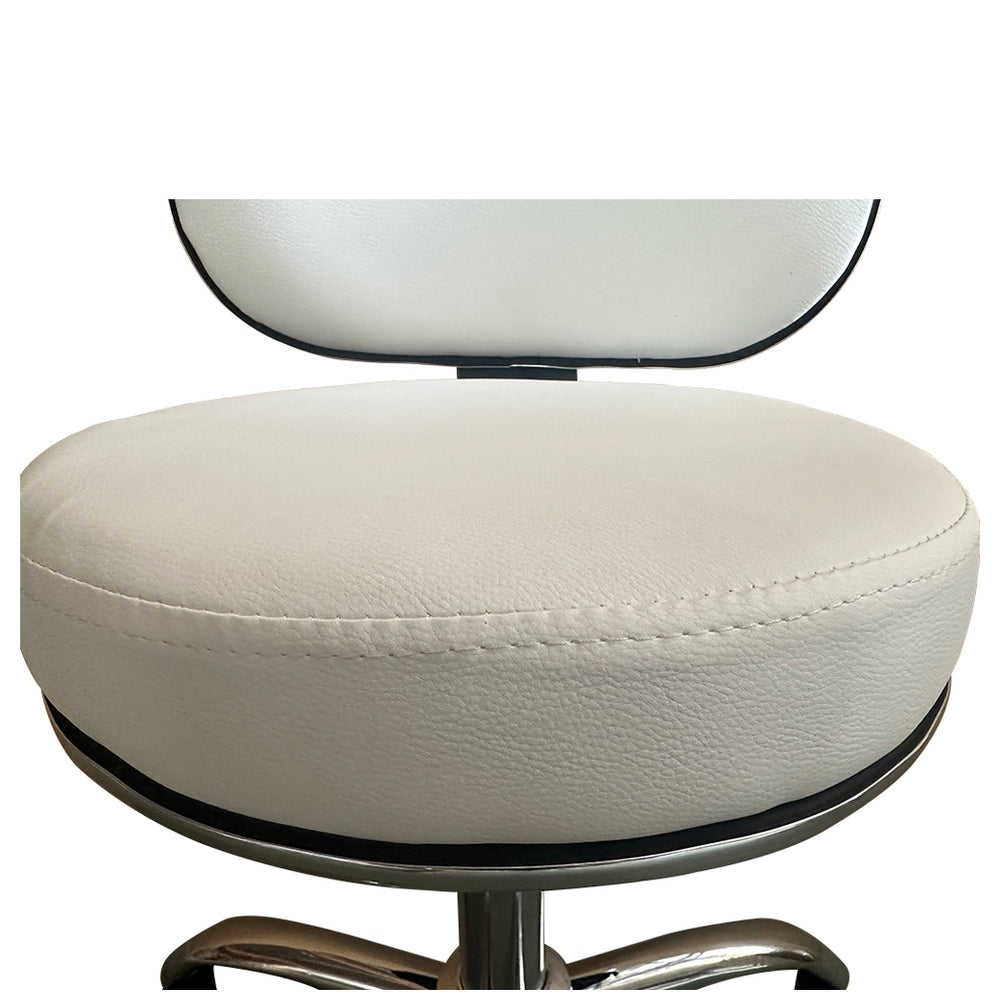 Καρέκλα Εργασίας ArteLibre FIRMEZA Λευκό/Χρώμιο PU/Μέταλλο 47x47x67/78cm - Hippiehome.gr