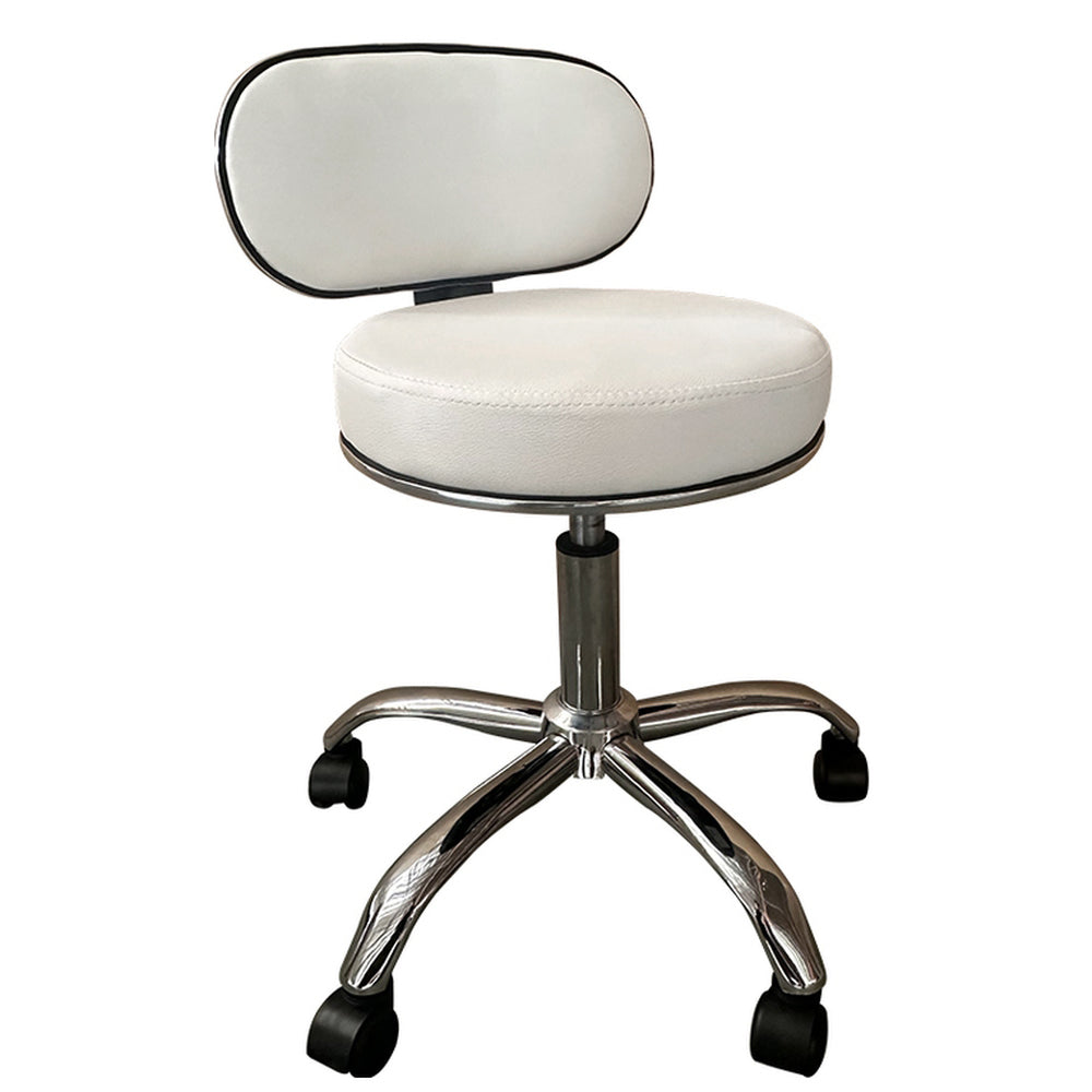 Καρέκλα Εργασίας ArteLibre FIRMEZA Λευκό/Χρώμιο PU/Μέταλλο 47x47x67/78cm - Hippiehome.gr