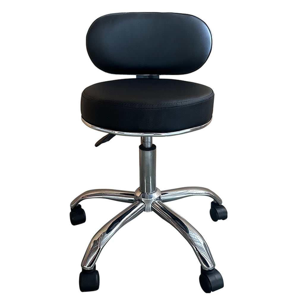 Καρέκλα Εργασίας ArteLibre FIRMEZA Μαύρο/Χρώμιο PU/Μέταλλο 47x47x67/78cm - Hippiehome.gr