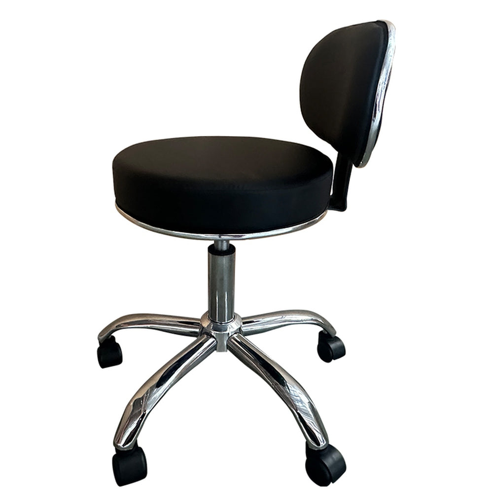 Καρέκλα Εργασίας ArteLibre FIRMEZA Μαύρο/Χρώμιο PU/Μέταλλο 47x47x67/78cm - Hippiehome.gr