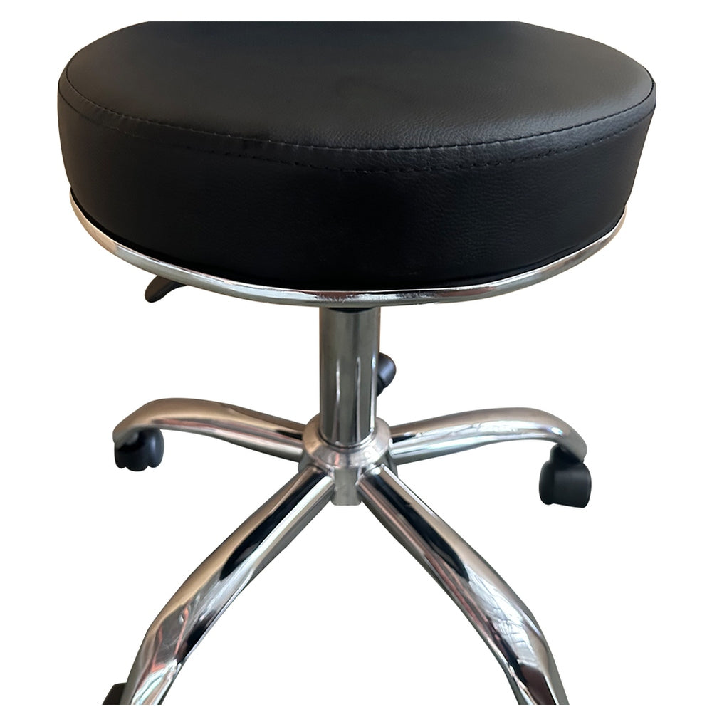 Καρέκλα Εργασίας ArteLibre FIRMEZA Μαύρο/Χρώμιο PU/Μέταλλο 47x47x67/78cm - Hippiehome.gr