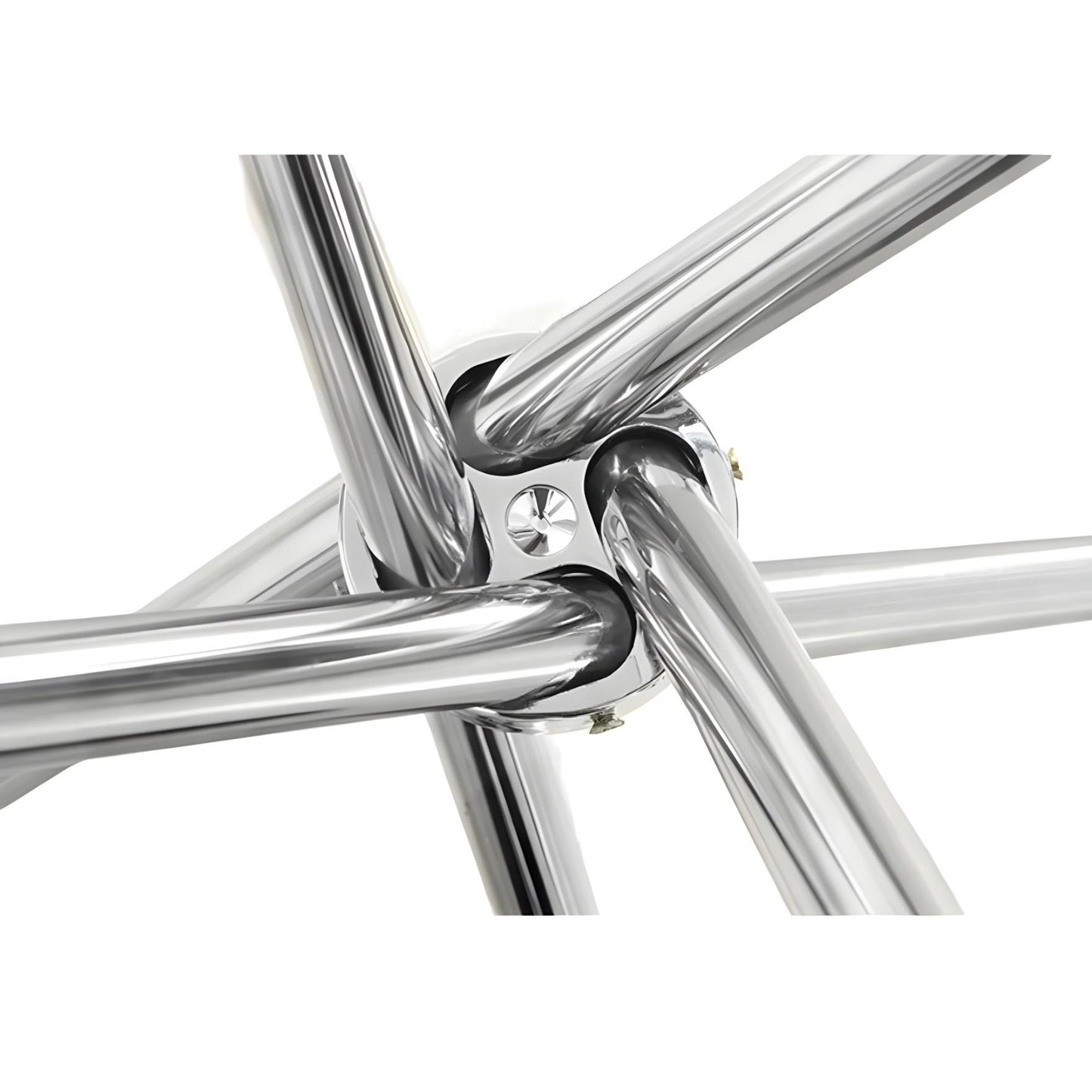 Τραπέζι Τραπεζαρίας ArteLibre PHLAX Διάφανο/Χρώμιο Γυαλί/Μέταλλο Φ120x74cm - Hippiehome.gr