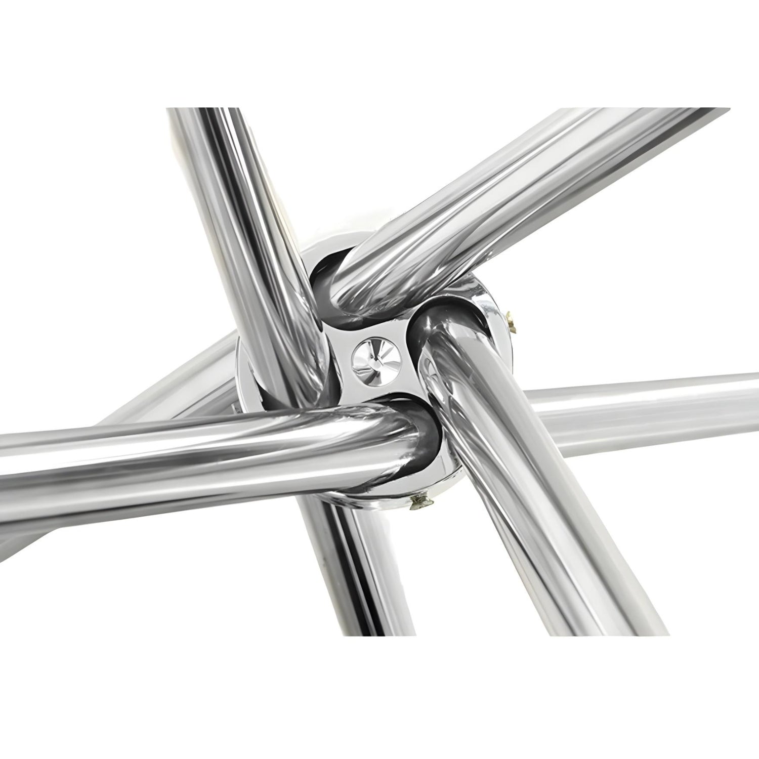 Τραπέζι Τραπεζαρίας ArteLibre PHLAX Διάφανο/Χρώμιο Γυαλί/Μέταλλο Φ120x74cm - Hippiehome.gr