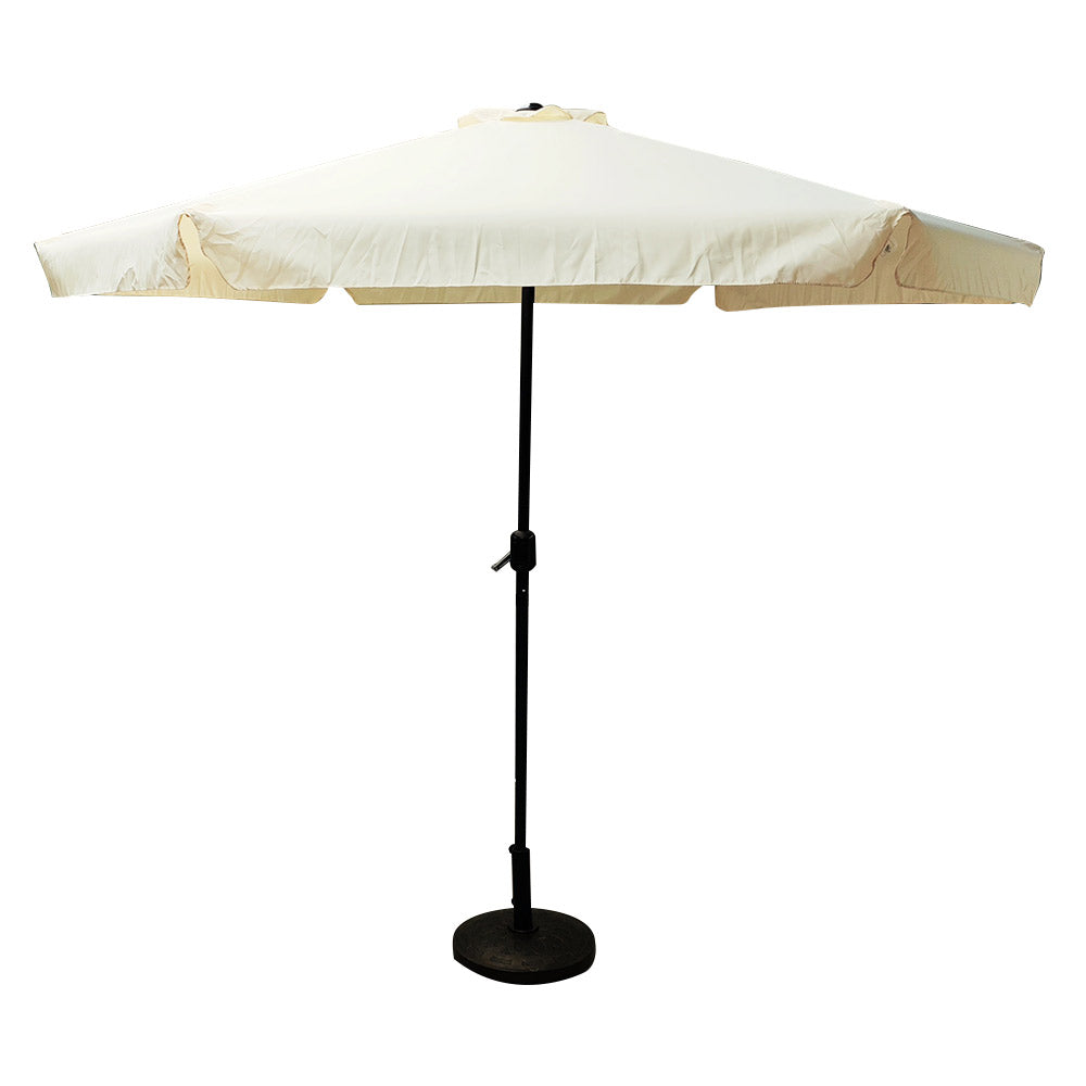Ομπρέλα Κήπου ArteLibre GRENADINE Μπεζ/Μαύρο Αλουμίνιο/Ύφασμα Φ3x2.45m - Hippiehome.gr