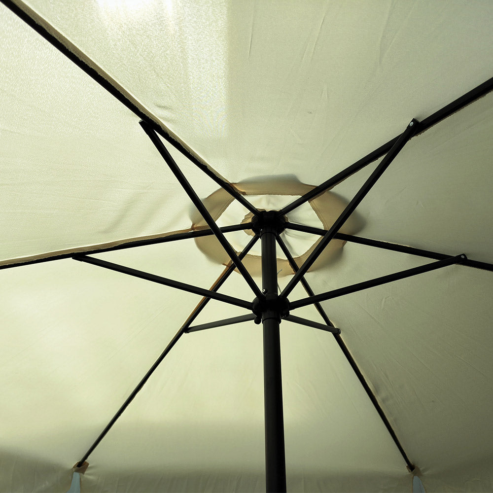 Ομπρέλα Κήπου ArteLibre GRENADINE Μπεζ/Μαύρο Αλουμίνιο/Ύφασμα Φ3x2.45m - Hippiehome.gr