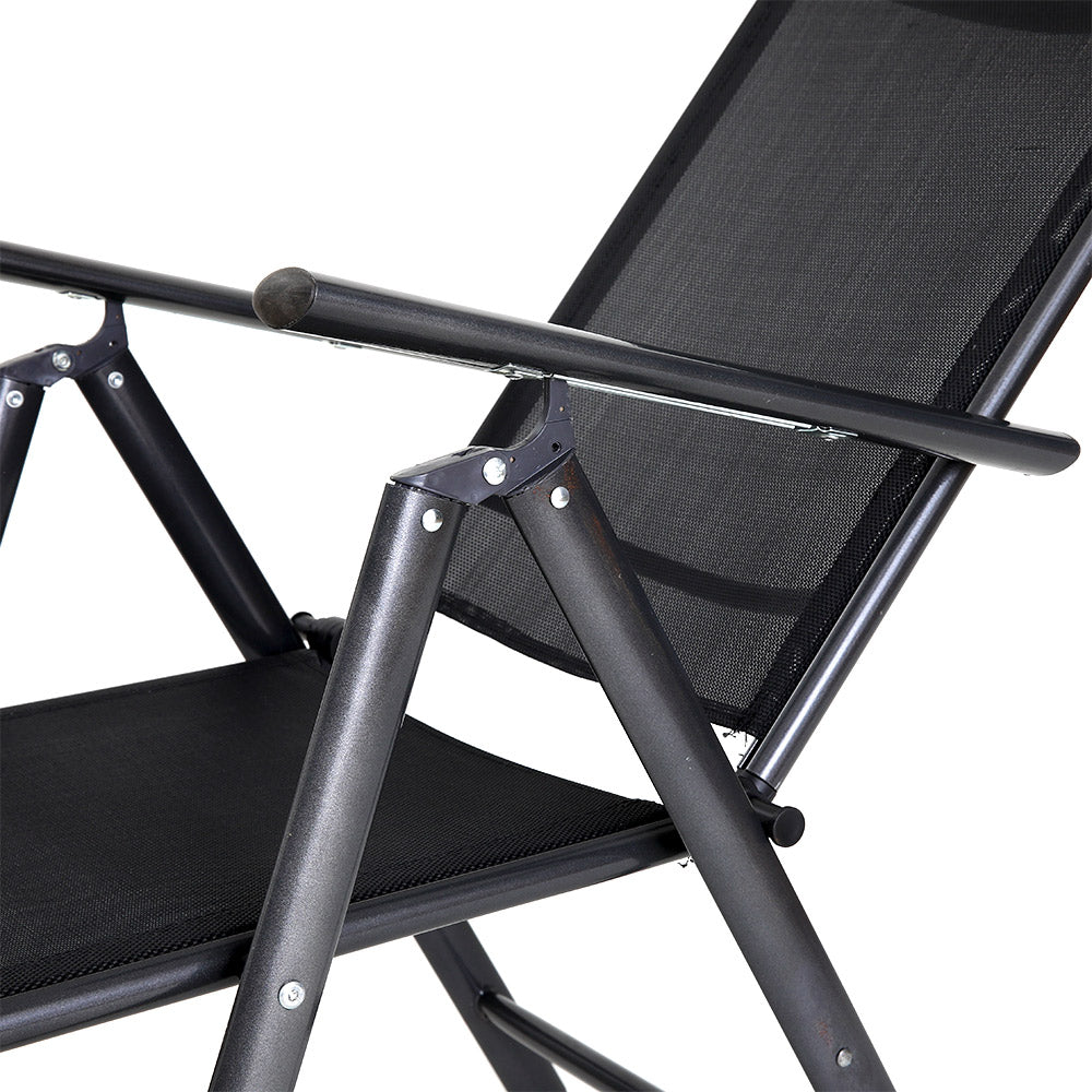 Καρέκλα Πτυσσόμενη ArteLibre ORKNEY Μαύρο Μέταλλο/Ύφασμα 46x44x108cm - Hippiehome.gr