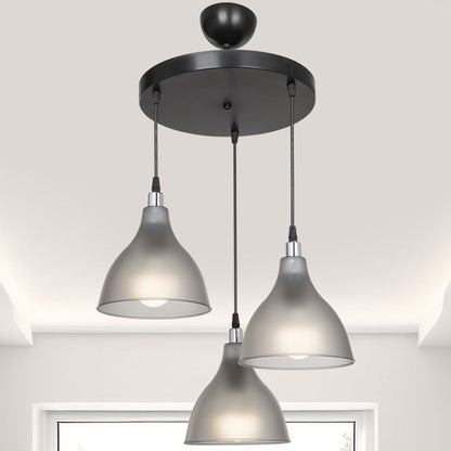 Three-light ceiling lamp Orazio pakoworld E27 charcoal-black Φ40x80cm