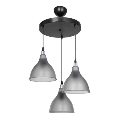 Three-light ceiling lamp Orazio pakoworld E27 charcoal-black Φ40x80cm