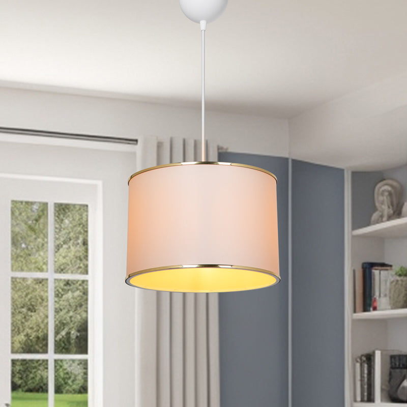 Single light ceiling lamp Eleg pakoworld fabric in cream shade Φ30x22cm