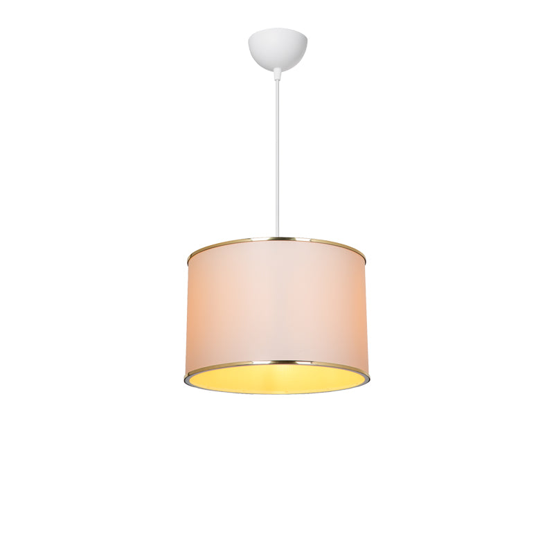 Single light ceiling lamp Eleg pakoworld fabric in cream shade Φ30x22cm