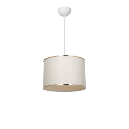 Single light ceiling lamp Eleg pakoworld fabric in cream shade Φ30x22cm