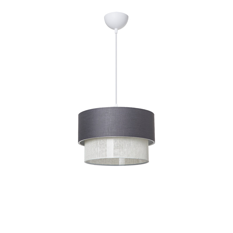 Fansi pakoworld single light ceiling lamp gray fabric Φ30x23cm