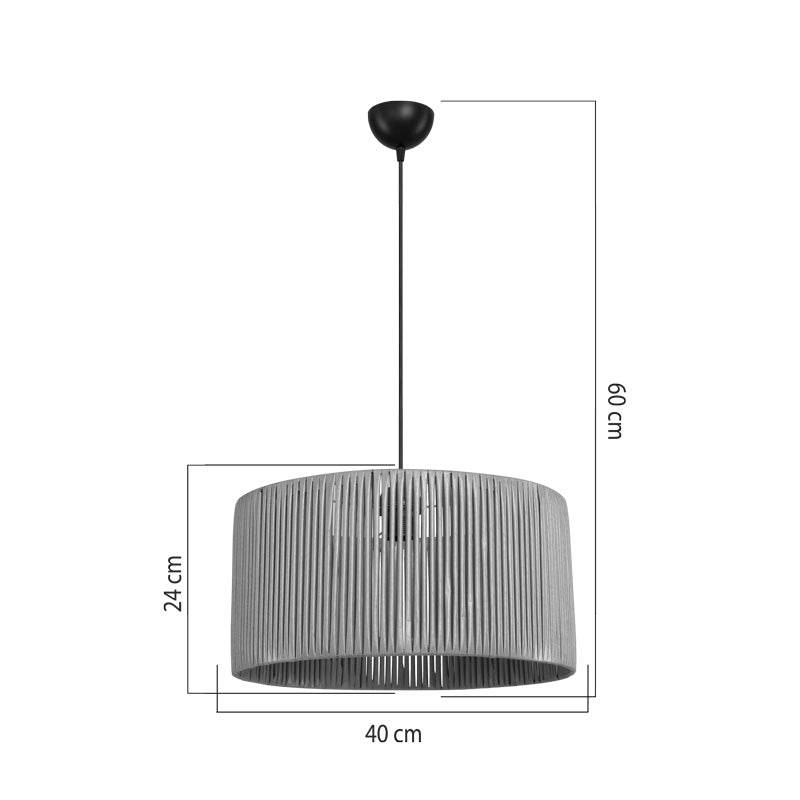 Φωτιστικό οροφής μονόφωτο Lambu pakoworld Ε27 σε φυσική απόχρωση Φ40x20εκ - Hippiehome.gr