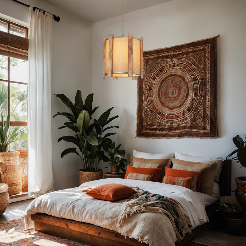 Φωτιστικό οροφής μονόφωτο Lidya pakoworld Ε27 σε μπεζ-άμμου απόχρωση Φ31.5x28εκ - Hippiehome.gr