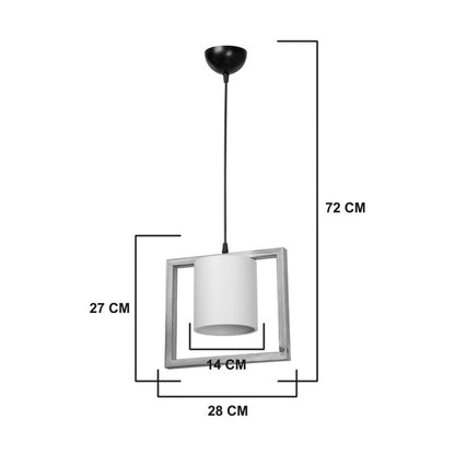 Φωτιστικό οροφής μονόφωτο Sereda pakoworld Ε27 σε καφέ-cream απόχρωση 28x14x27εκ - Hippiehome.gr