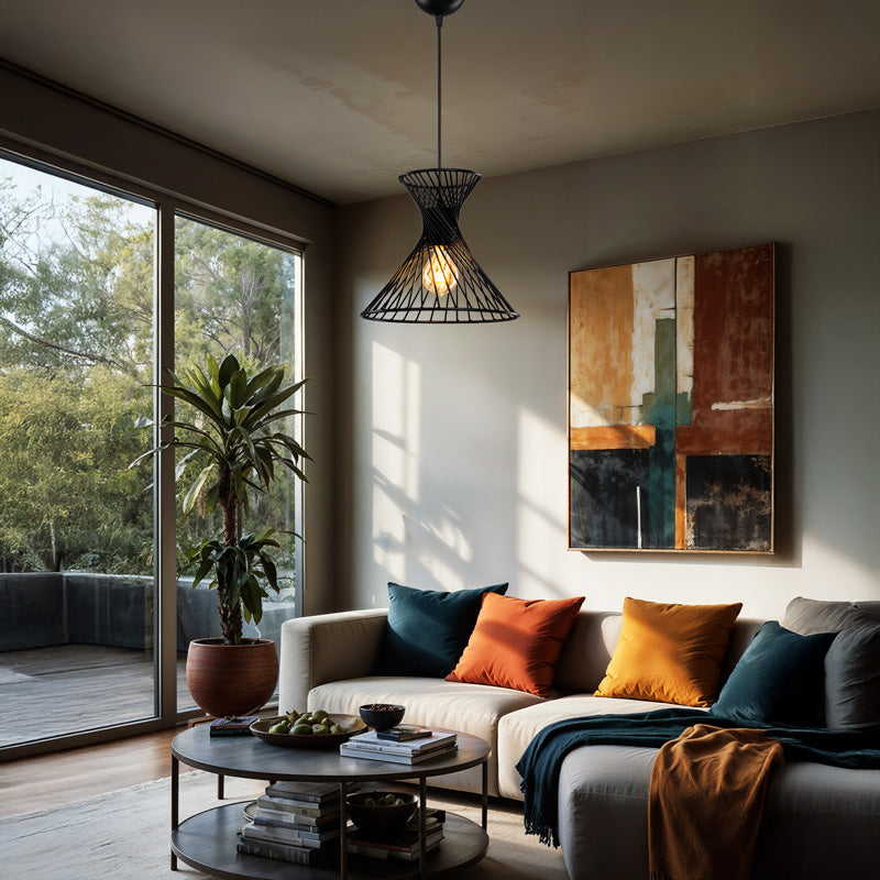 Φωτιστικό οροφής μονόφωτο Sonata pakoworld E27 σε μαύρη απόχρωση Φ25.5x23εκ - Hippiehome.gr